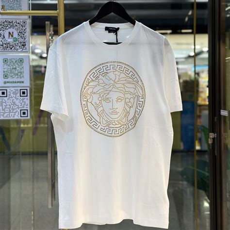 versace geometric medusa t shirt|Versace crystal medusa t shirt.